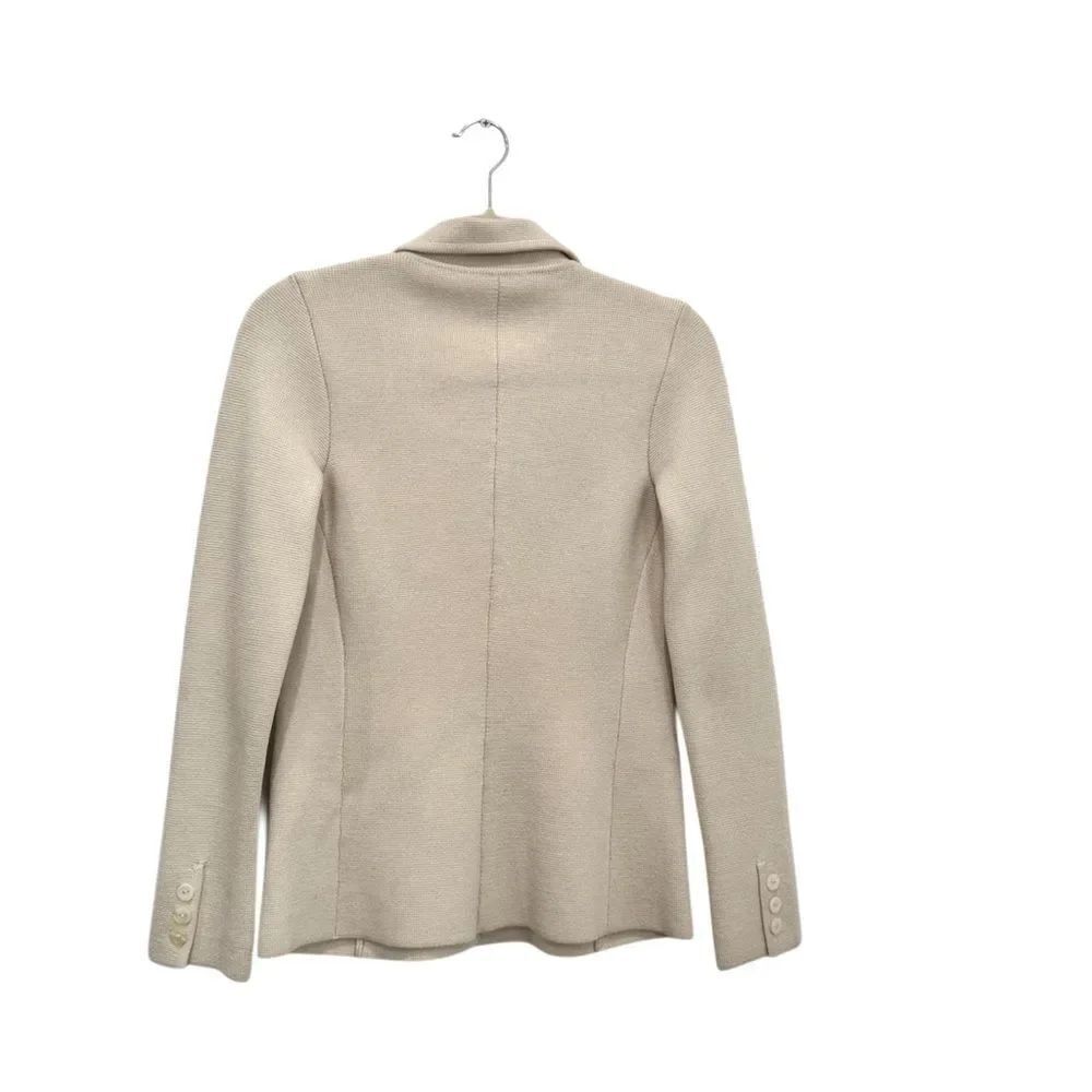 Loro Piana Silk knit blazer jacket in beige ivory - Picture 6 of 12